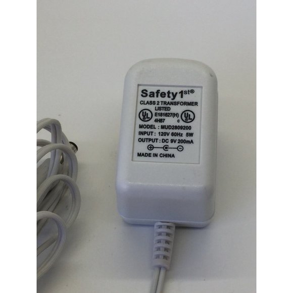 Safety 1st MUD2809200 Class 2 Transformer AC Power Adapter Output 9 Volts 200 mA - Picture 4 of 6
